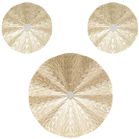 Lot de 3 Décorations Murales "Leslie" 33cm Or