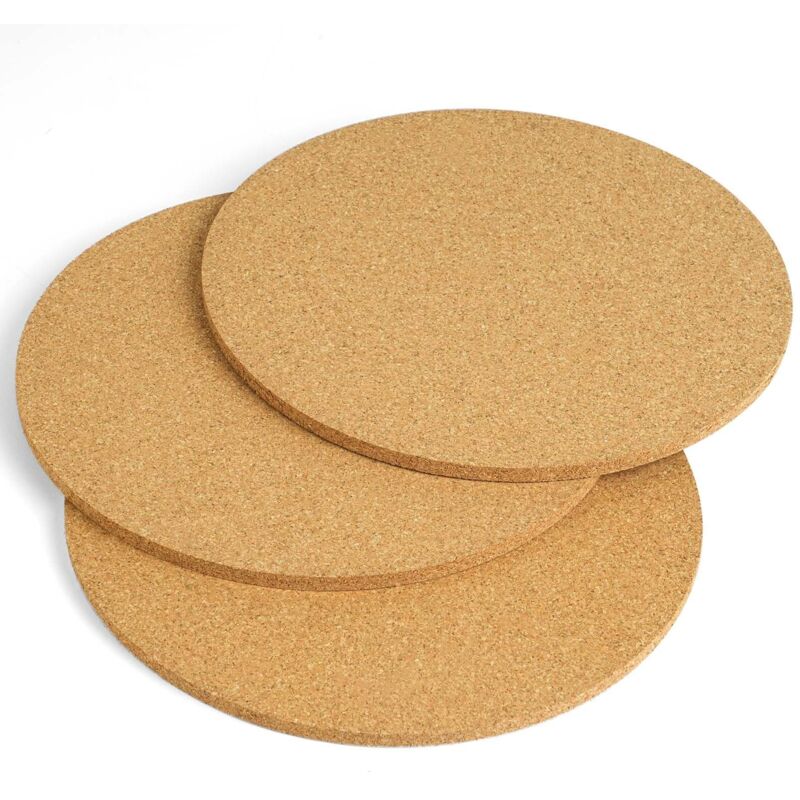 Lot de 3 Dessous de Plat en liège–Φ18, Protecteurs de Vaisselle, Protege Poele Protection Poele et Casserole, Séparateurs D'assiettes en Feutre pour