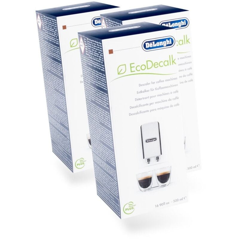 Lot de 3 flacons (3x500ml) Ecodecalk pour Cafetière, Expresso Delonghi 55132960413 (Lot de 3)