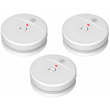 Lot de 3 détecteurs de fumée NF autonomie 5 ans - EVACUATE