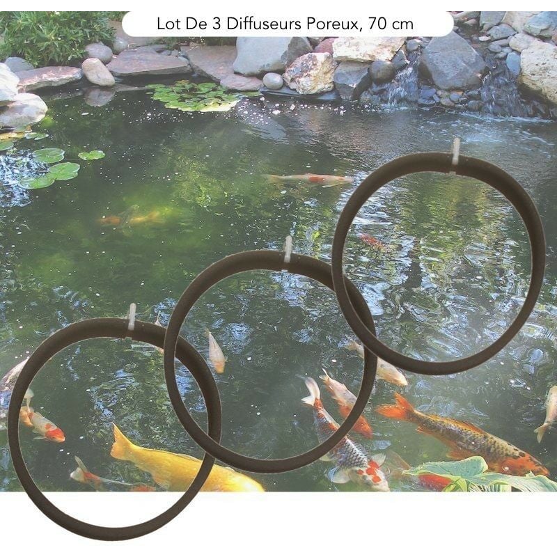 Lot De 3 Diffuseurs D'Air Bassins Poreux PREMIER PRIX 70 cm. à Lester Pour Bassins De Jardin
