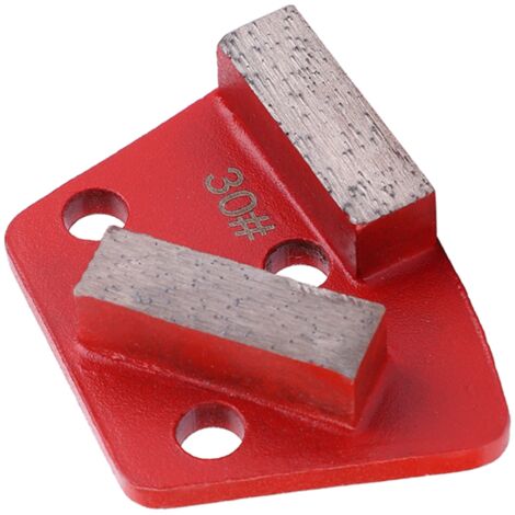 Lot de 3 disques abrasifs trapézoïdaux pour sol, grain n° 30, à liant métallique, avec racloir