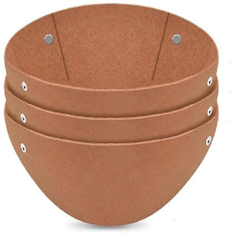 Lot de 3 doublures en tissu pour paniers à plantes - Doublures en feutre pour pots de fleurs B