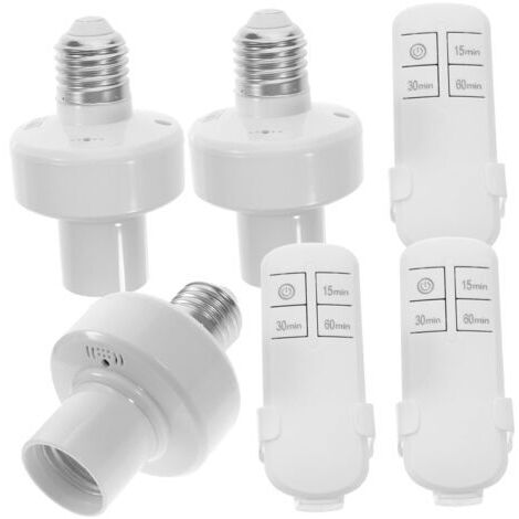 Lot De 3 Douilles De Lampe E26/e27 Télécommande Sans Fil, Minuterie D'éclairage Intérieur, Support De Lampe Compatible Ampoule Standard, Contrôle à Distance Pour Usage Domestique