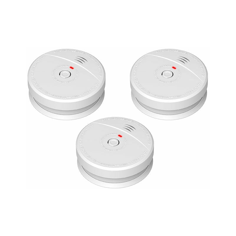 Evacuate - Lot de 3 détecteurs de fumée nf autonomie 5 ans