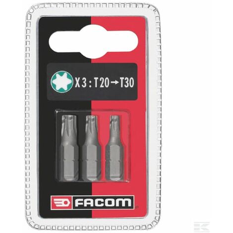 Lot de 3 embouts 25mm t20-30