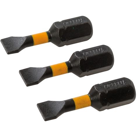 LOT DE 3 EMBOUTS DE VISSAGE IMPACT PLATS SL6 - 25 MM TRITON 909039