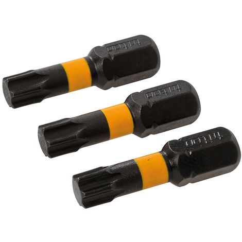 LOT DE 3 EMBOUTS DE VISSAGE IMPACT TORX T30 - 25 MM TRITON 836714