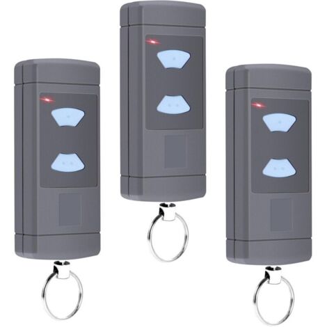 Lot de 3 émetteurs manuels compatibles avec Hörmann 868,3 MHz - Pour porte de garage Hörmann HSE2-868, HSM4-868, HS4-868, 3 canaux