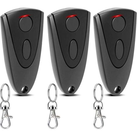 Lot de 3 émetteurs portatifs pour porte de garage Novoferm - 433,92 MHz - Télécommande 2 canaux - Pour novotron 502/504/512/514