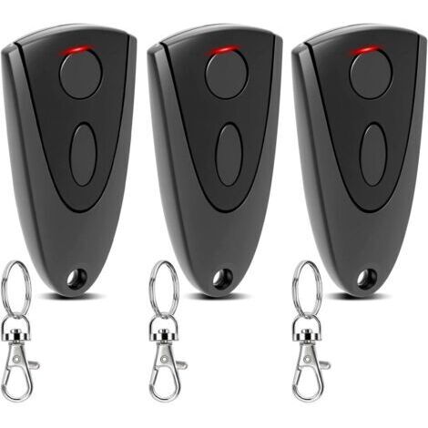 Lot de 3 émetteurs portatifs pour porte de garage Novoferm - 433,92 MHz - Télécommande 2 canaux - Pour novotron 502/504/512/514