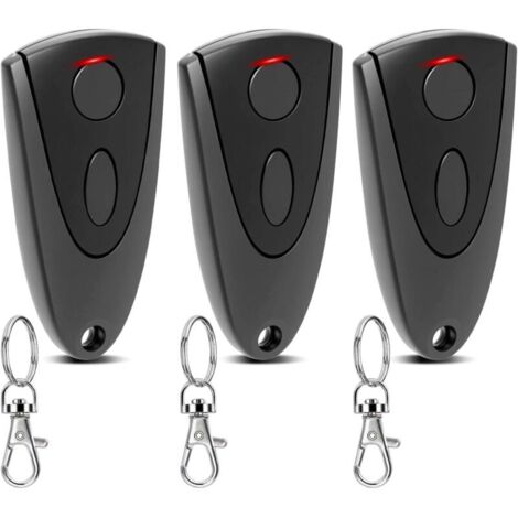 Lot de 3 émetteurs portatifs pour porte de garage Novoferm - 433,92 MHz - Télécommande 2 canaux - Pour novotron 502/504/512/514