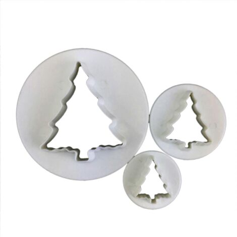 Lot de 3 Emporte-Pièces en Forme de Sapin de Noël pour Biscuits