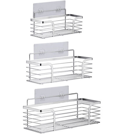 ZVZM Etagere Douche sans Percage, 3 Pièces Etagere Salle De Bain Angle avec  Porte Savon Douche, Support Gel Douche Salle De Bain Porte Shampoing Douche  : : Cuisine et Maison