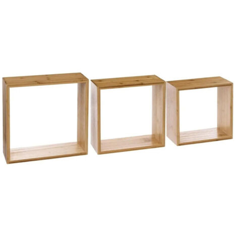 Lot de 3 Étagères Murales "Fixy" 25cm Naturel