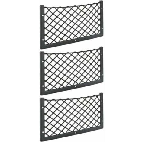 - Lot de 3 filets de rangement pour voiture - 36 x 18 cm - Haute élasticité, filet de rangement pour bagages, magazines - T4 T5 T6 - Pour van, caravane, camping-car, camion