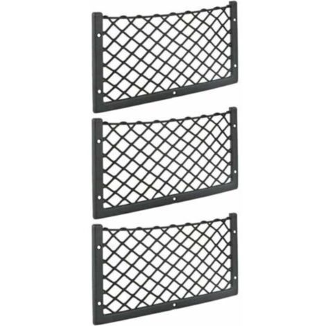 - Lot de 3 filets de rangement pour voiture - 36 x 18 cm - Haute élasticité, filet de rangement pour bagages, magazines - T4 T5 T6 - Pour van, caravane, camping-car, camion