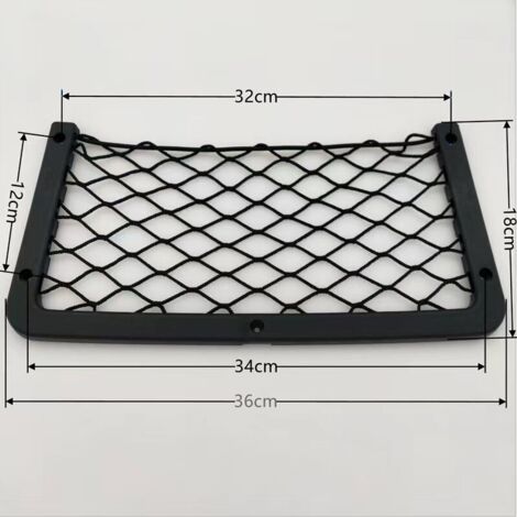 Lot de 3 filets de rangement pour voiture - 36 x 18 cm - Haute élasticité, filet de rangement pour bagages, magazines - T4 T5 T6 - Pour van, caravane, camping-car, camion, Ensoleillé