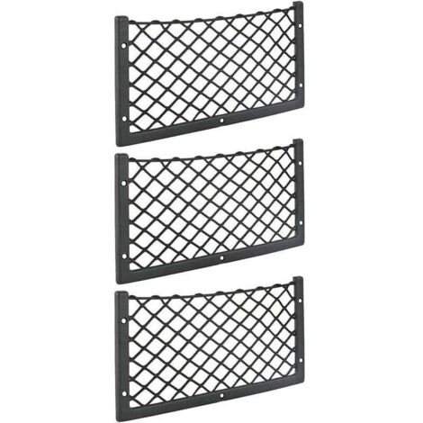 Lot De 3 Filets De Rangement Voiture 36x18 Cm Élastique Pour Bagages Magazines Van Caravane Camping Car Camion T4 T5 T6