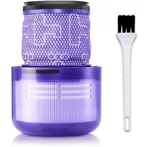 Lot de 3 Filtre Lavable pour Aspirateur Dyson Série V10 SV12 avec Une Brosse de Nettoyage et Chiffon, Filtre de Rechange Dyson pour Série V12 SV12