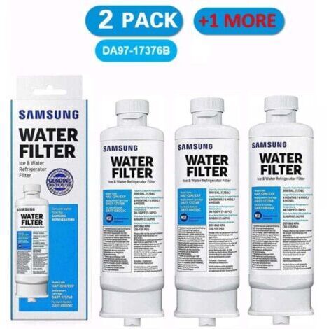 Lot de 3 filtres à eau de rechange pour réfrigérateur Samsung – Charbon de noix de coco 100 % naturel – Ajustement parfait – Compatible avec DA97-17376B - DA97-08006C