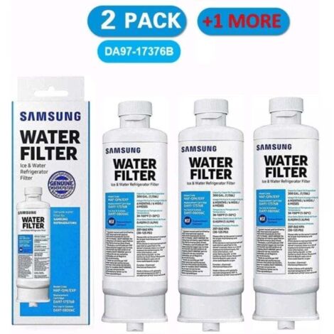 Lot de 3 filtres à eau de rechange pour réfrigérateur Samsung – Charbon de noix de coco 100 % naturel – Ajustement parfait – Compatible avec DA97-17376B - DA97-08006C