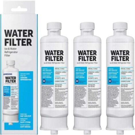 Lot de 3 Filtres à eau de Réfrigérateur de Rechange DA97-17376B DA97-08006C HAF-QIN HAF-QIN/EXP pour réfrigérateurs Multi-Portes
