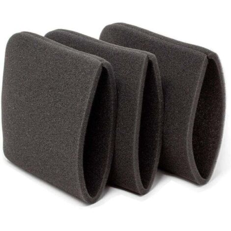 Lot de 3 Filtres à Eau - Mousse - pour Filtres Aspirateur Shopvac 90585 Coton