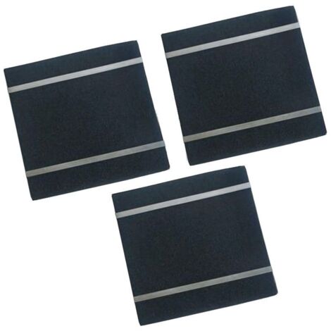 Lot de 3 filtres charbon + fixations AK550AE1 (71X0729, AS0062460) Hotte DE DIETRICH