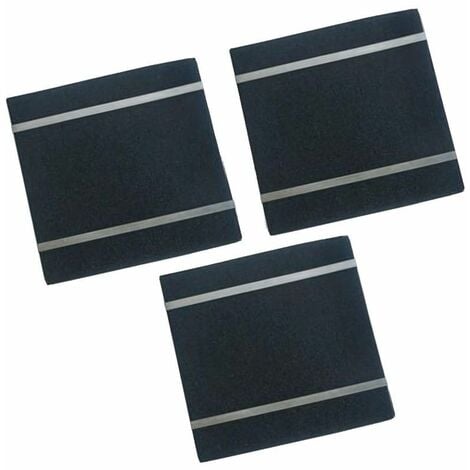 Lot de 3 filtres charbon + fixations AK550AE1 (71X0729, AS0062460) Hotte DE DIETRICH