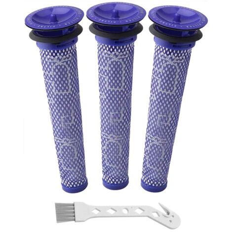 Lot de 3 filtres d'aspirateur compatibles avec Dyson V6/7/8/DC58/DC59, bleu