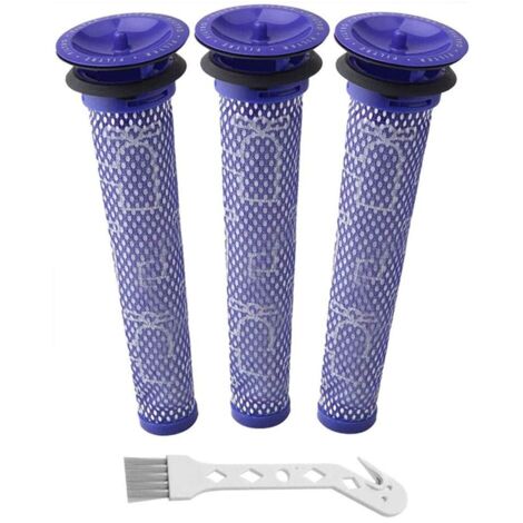 Lot de 3 filtres d'aspirateur compatibles avec Dyson V6/7/8/DC58/DC59, bleu