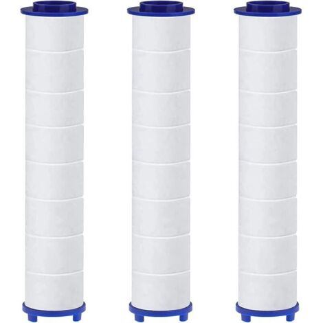 Lot de 3 Filtres en Coton PP avec Billes de Sulfite de Calcium pour HAPPUP Pommeau de Douche, Cartouche Sédiment Filtrée, Filtre Pomme Douche 10,5x2 cm