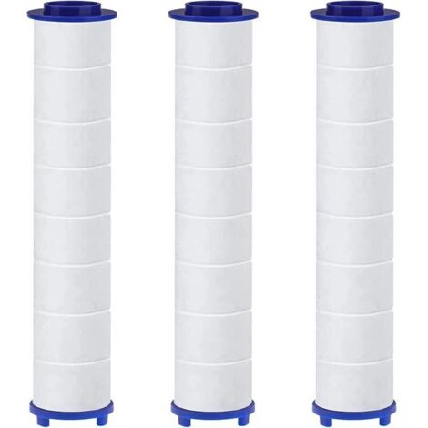 Lot de 3 Filtres en Coton PP avec Billes de Sulfite de Calcium pour HAPPUP Pommeau de Douche, Cartouche Sédiment Filtrée, Filtre Pomme Douche 10,5x2 cm