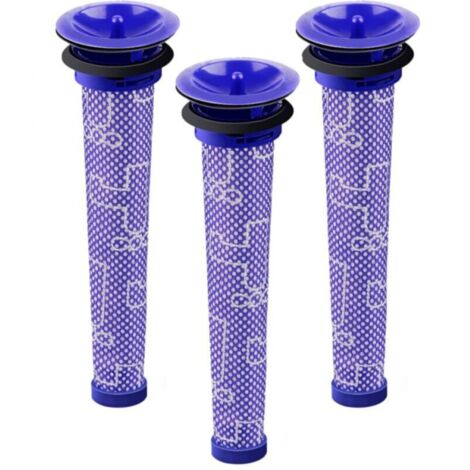 Lot de 3 filtres et préfiltres pour aspirateur Dyson V6, V7 et V8. Accessoires de remplacement