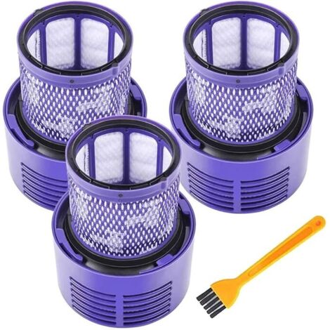 Lot de 3 Filtres HEPA Lavables avec Brosse pour Dyson Cyclone V10 / SV12 (Pièce 969082-01)