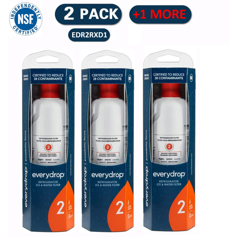 Mimiy - Lot de 3 filtres pour réfrigérateur Everydrop by Whirlpool Ice and Water 2, EDR2RXD1