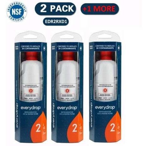 Lot de 3 filtres pour réfrigérateur Everydrop by Whirlpool Ice and Water 2, EDR2RXD1
