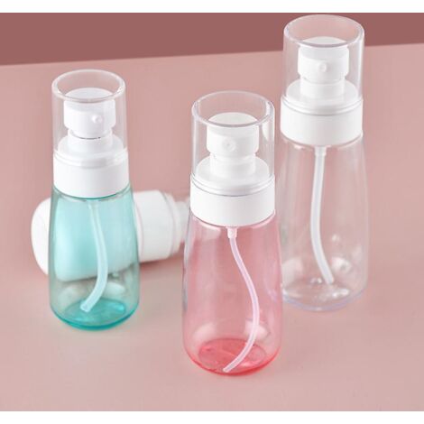 Lot de 3 flacons vaporisateurs réutilisables en plastique transparent de 30 ml pour les voyages - Flacons vides pour les soins de la peau, le maquillage, les parfums et les cosmétiques