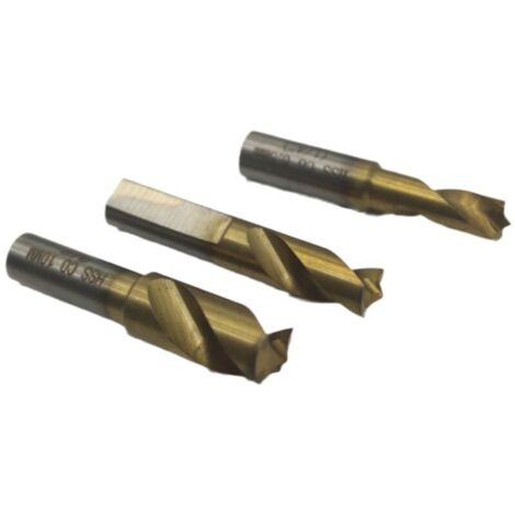 Lot de 3 forets à points de soudure 6,5 mm/8 mm/10 mm avec pointe de centrage, fraise en titane pour enlever le point de soudure, les joints de soudure en tôle