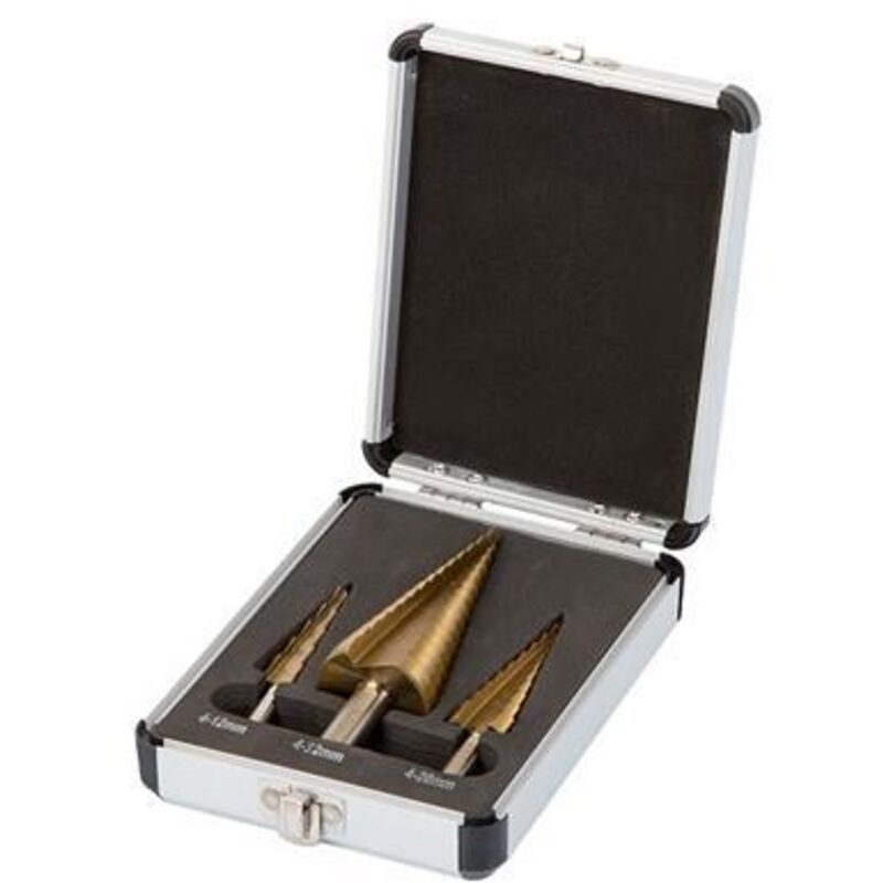 Lot de 3 Fraises étagées coniques hss