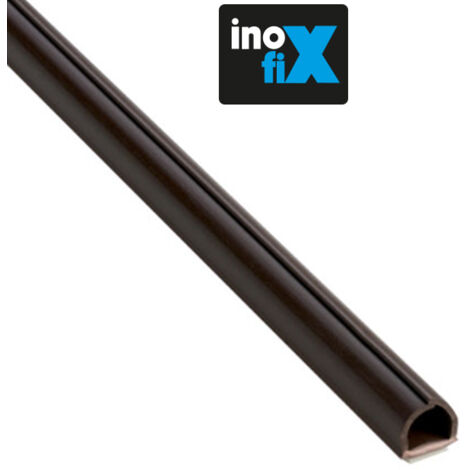 Lot de 3 gaines adhésives Cablefix 10,5 x 10 mm marron – Matériau isolant et auto-extinguible – Pour surfaces difficiles à percer – Inofix
