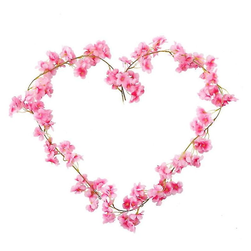 Feiyue - Lot de 3 guirlandes de fleurs de cerisier artificielles à suspendre, en soie, pour décoration de mariage ou de maison