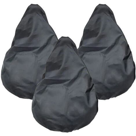 Lot de 3 housses de selle de vélo imperméables noires, housse de protection contre la pluie pour coussin de selle