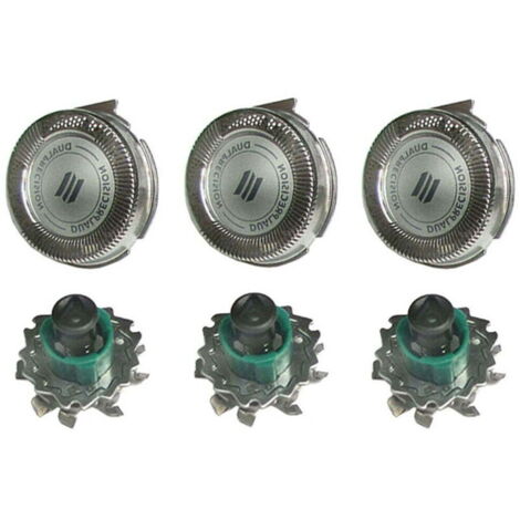 Lot de 3 lames de rechange pour rasoir Philips RQ11, RQ10, RQ12, RQ32, RQ1185CC, RQ1195CC, YS1106, YS1108, RQ1050, RQ1075, RQ1060, RQ1090