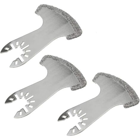 Lot de 3 lames de scie à coulis lames multi-outils à grain oscillant à pointe diamantée