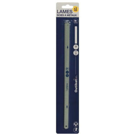 Lot De 3 Lames De Scie à Métaux Bi-métal - 300 Mm (24 Dents/pouce) - Outibat