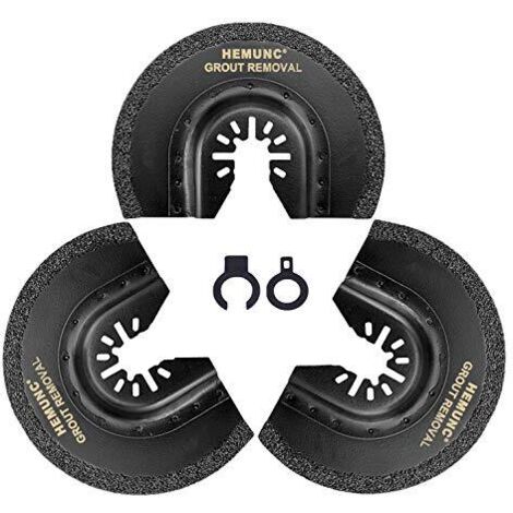 Lot de 3 lames scie segment en métal dur pour enlever les joints carrelage 1/16 -
