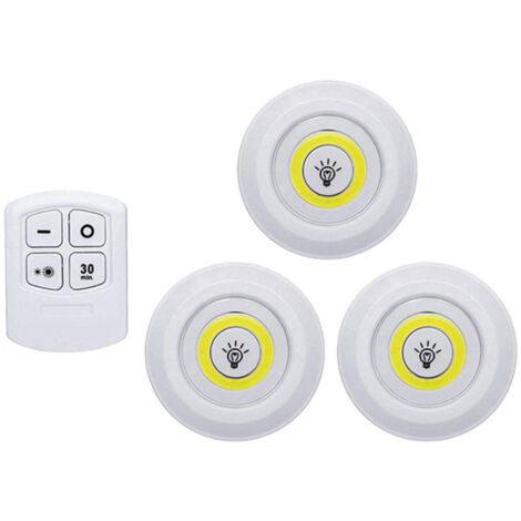 Lot de 3 lampes LED tactiles sans fil avec télécommande et luminosité réglable pour cuisine, salon, placards et étagères,veilleuse