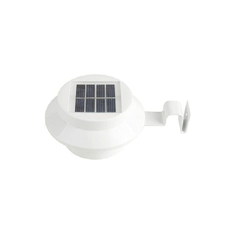 Fei Yu - Lot de 3 lampes solaires pour gouttières, lampes solaires d'extérieur avec support réglable, pour clôture, jardin, mur, cour (blanc,lumière